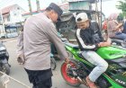 Polsek Pabuaran Polresta Cirebon Tertibkan Knalpot Tidak Sesuai Spesifikasi Teknis