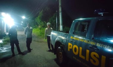 Polsek Lemahabang Giat Patroli Antisipasi Kejahatan Malam